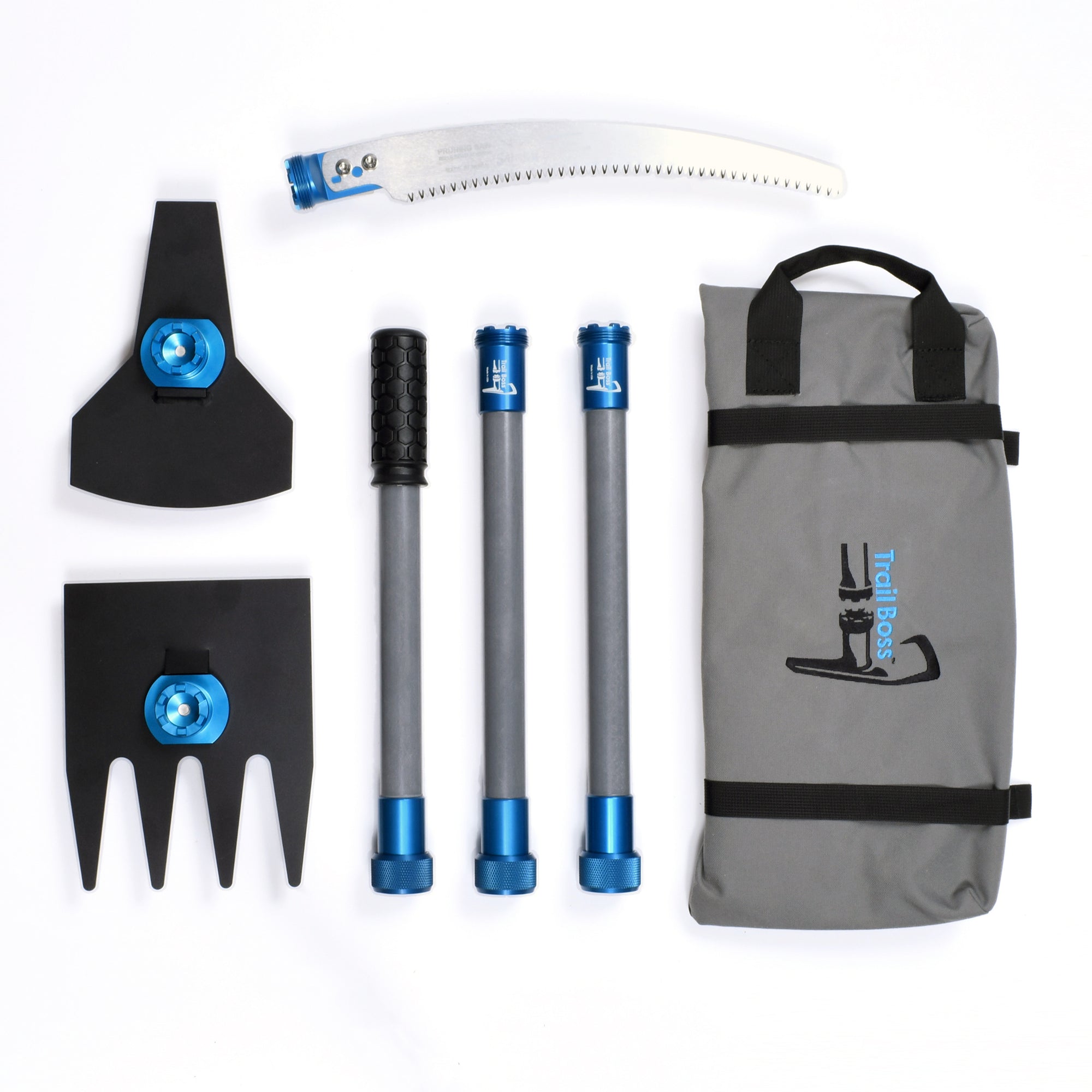 Trail Boss 3-Piece Handle w/ 3 Heads and Tool Wrap