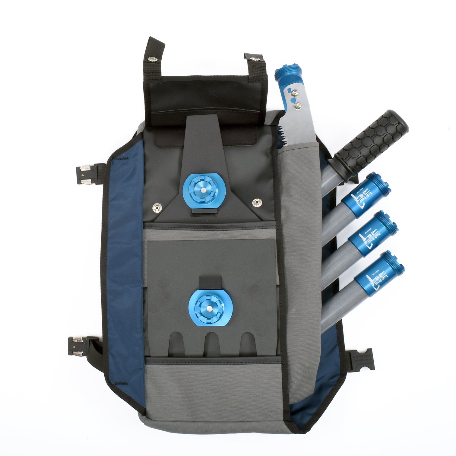 Trail Boss 4-Piece Handle w/ 3 Heads and Tool Wrap